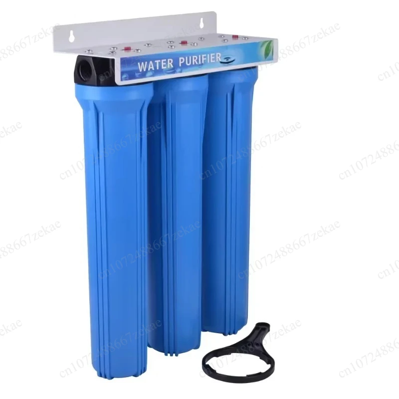 

20 Inch 3-Stage Big Blue Water Filter Housing, High Efficiency Sediment Water Purifier for Household