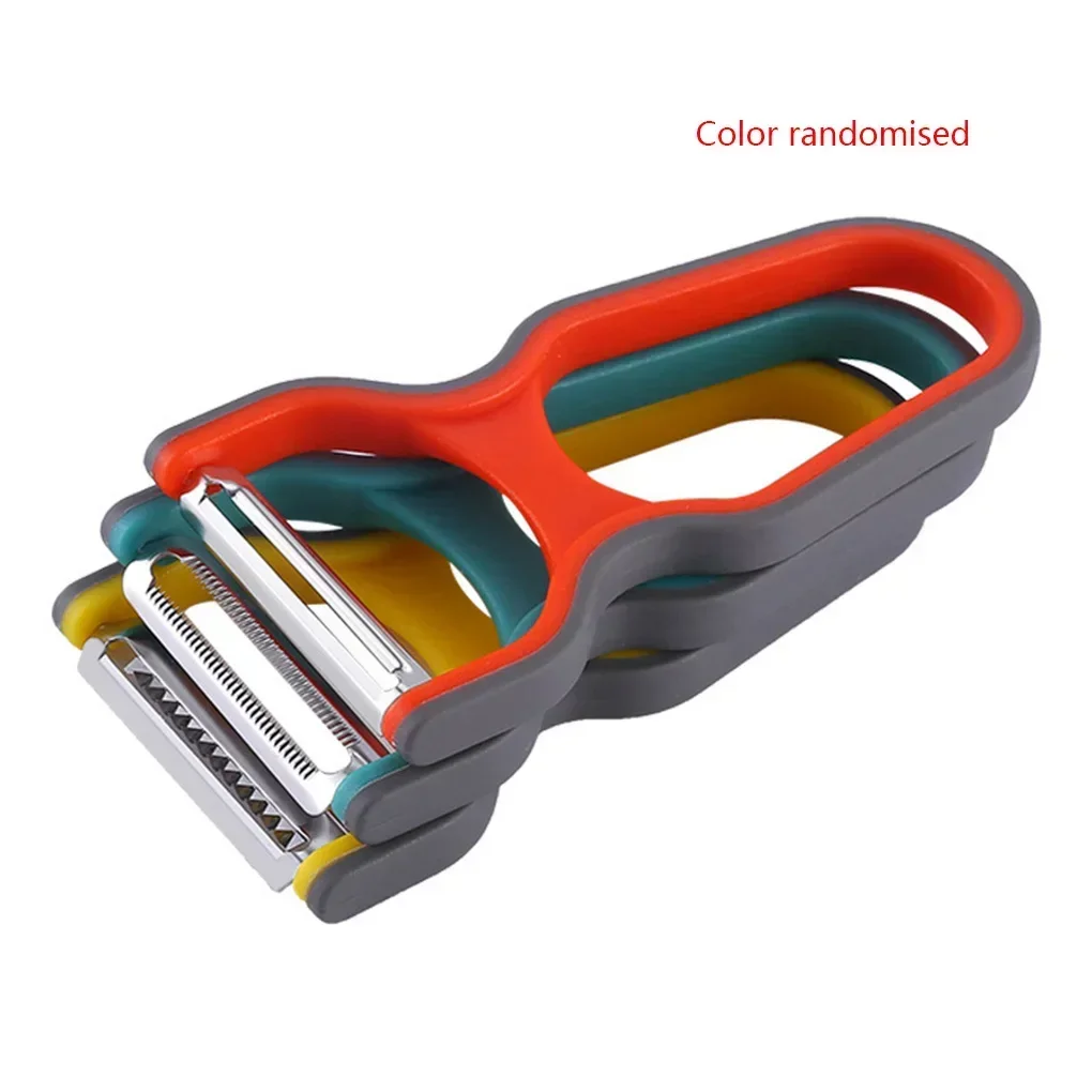 

3pcs/set Peeler Stainless Steel Food Slicer Non-Slip Handle Manual Kitchen Peeling Tool Color Random Kitchen accessories Frutero