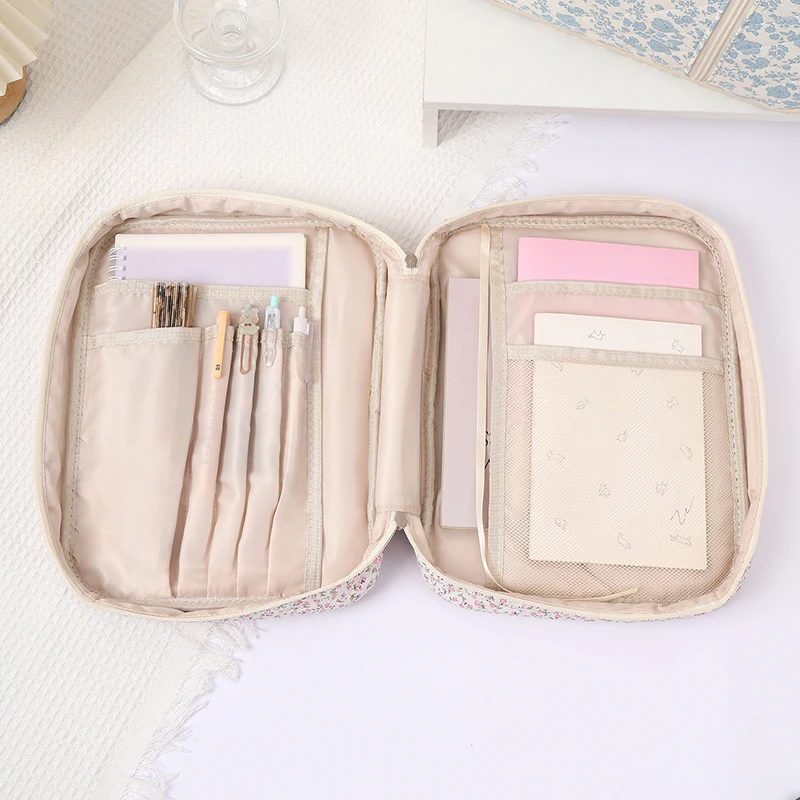 

Большой чехол для Библии для женщин, стеганая сумка для Библии, сумки для хранения цветочной Библии с карманом на молнии и ручкой, принадлежности для изучения библейского языка