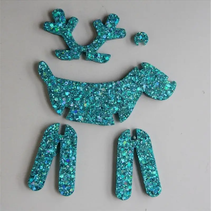  Christmas Decoration Mould Flexible Silicone Mold for Handmade Reindeer Figurine Desktop Ornament Jewelry Making Tool