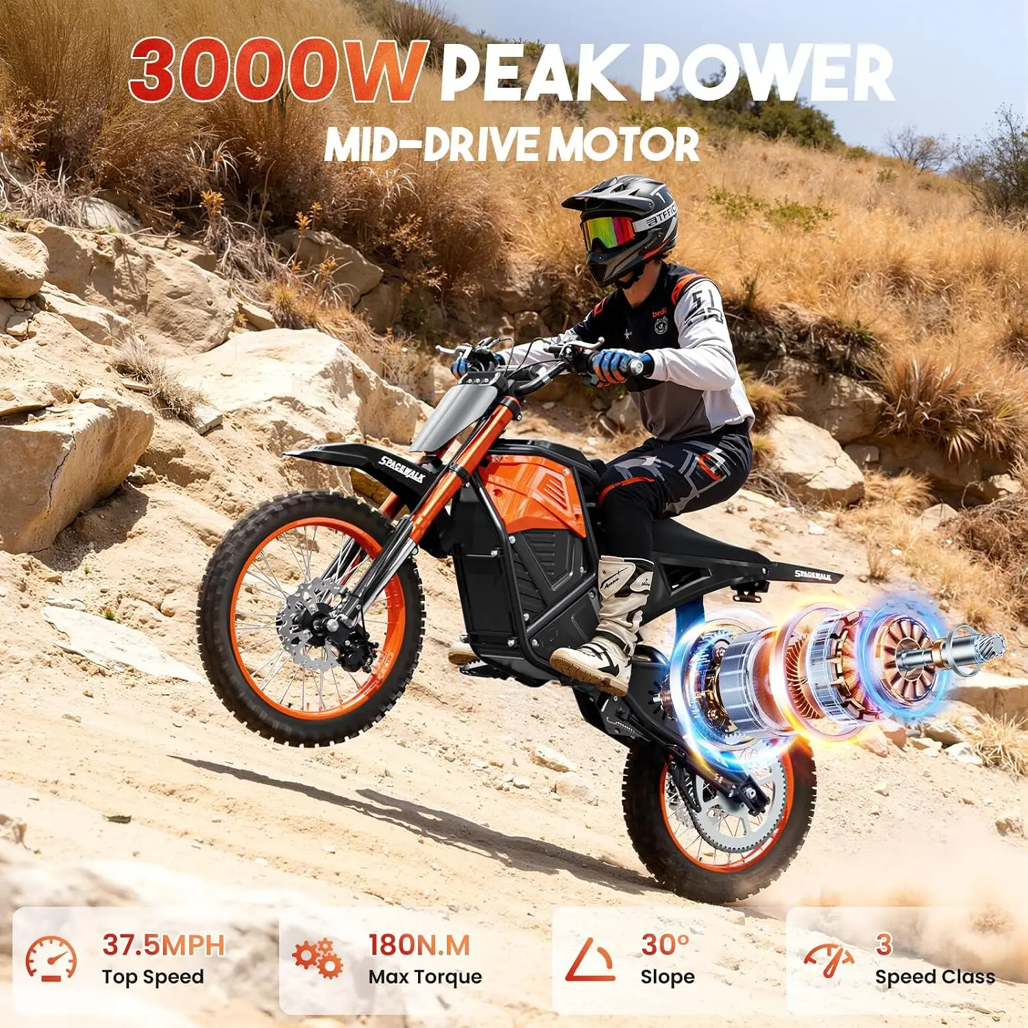 Electric Dirt Bike 48V/60V 14