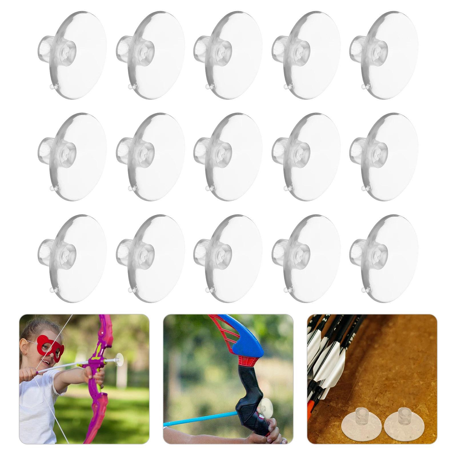 

50 Pcs Archery Suction Cup Game Arrowhead Play Replacement Arrows Children's Bows and Rubber Tips Soft Arrowheads