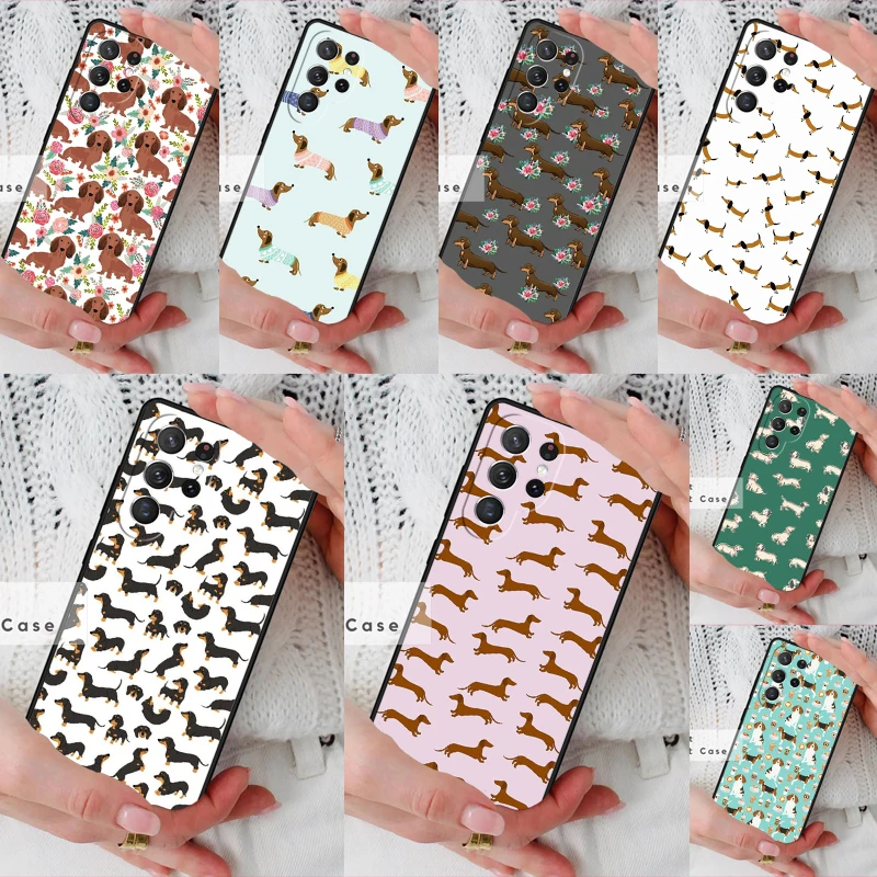 Cute Dachshund Dog Hot Phone Cover Case for Samsung Galaxy S26 Ultra S20 FE Note 10 S24 S23 S21 S25 Plus S22