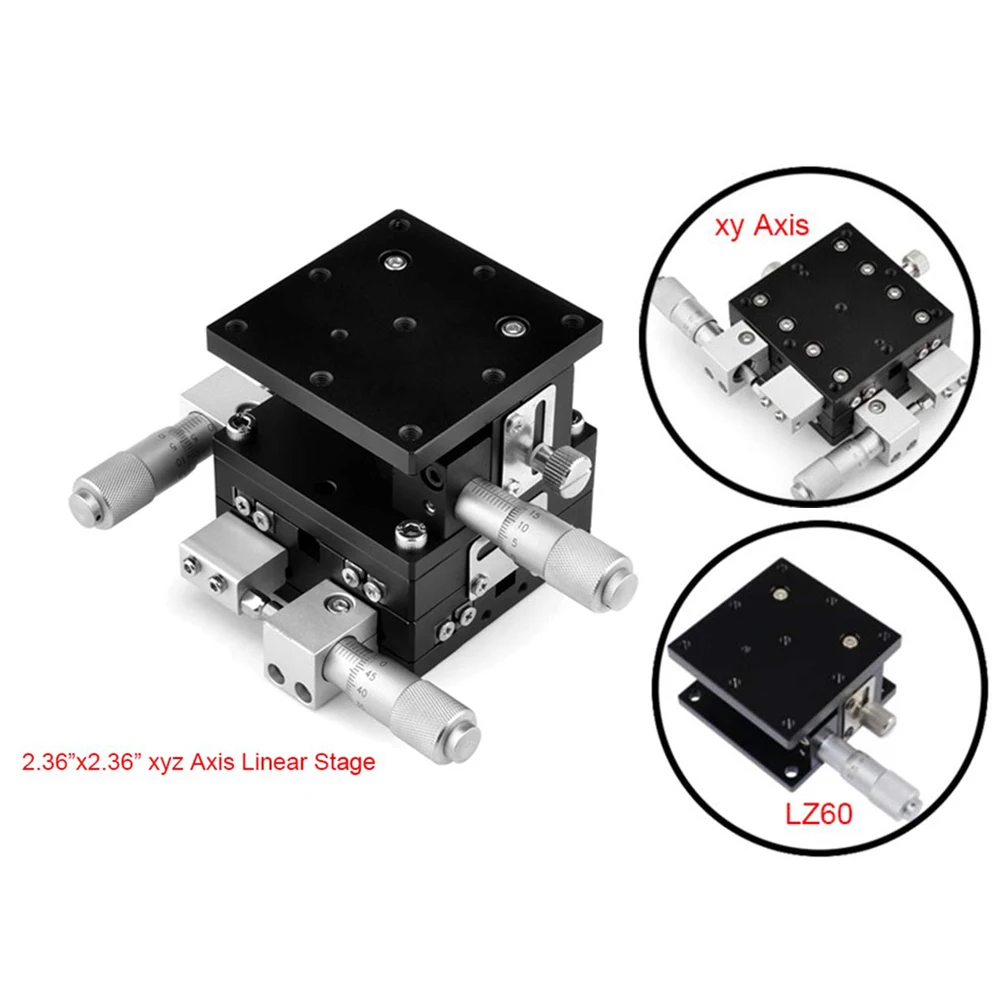 For Precise Positioning Tasks Black Manual Positioning Platform Optical Tuning Stage Aluminum Alloy Construction
