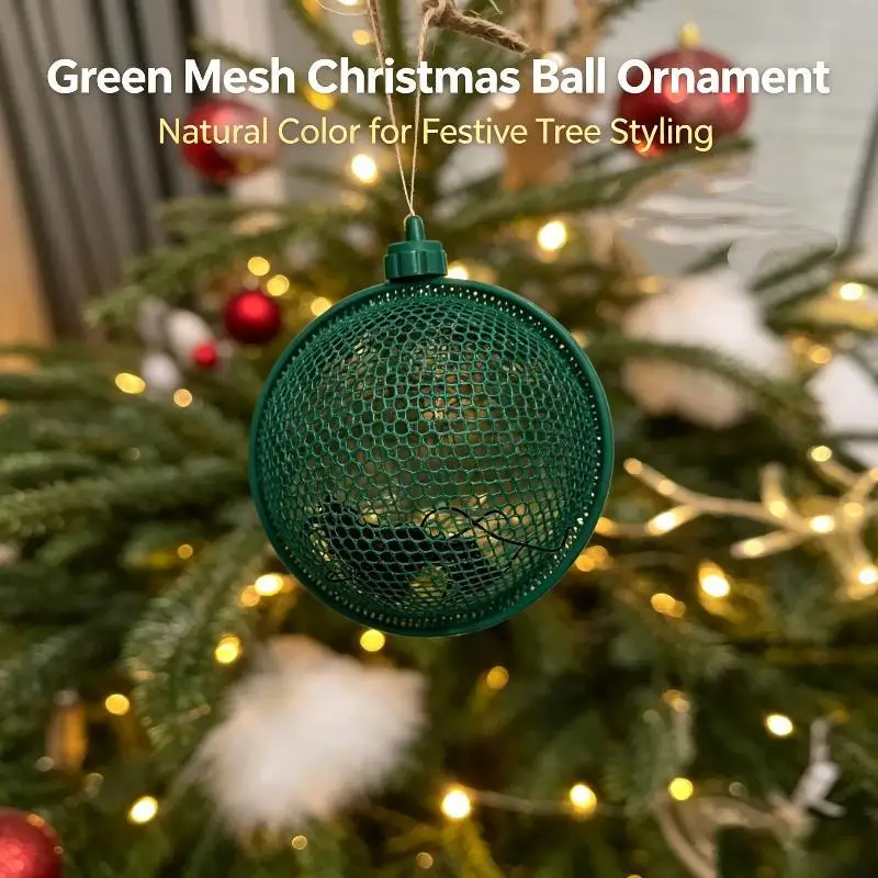 Christmas Ball Xmas Tree Hanging 3D-printed Hollow Lattice Sphere Fillable Candy-filled Decorative Ball