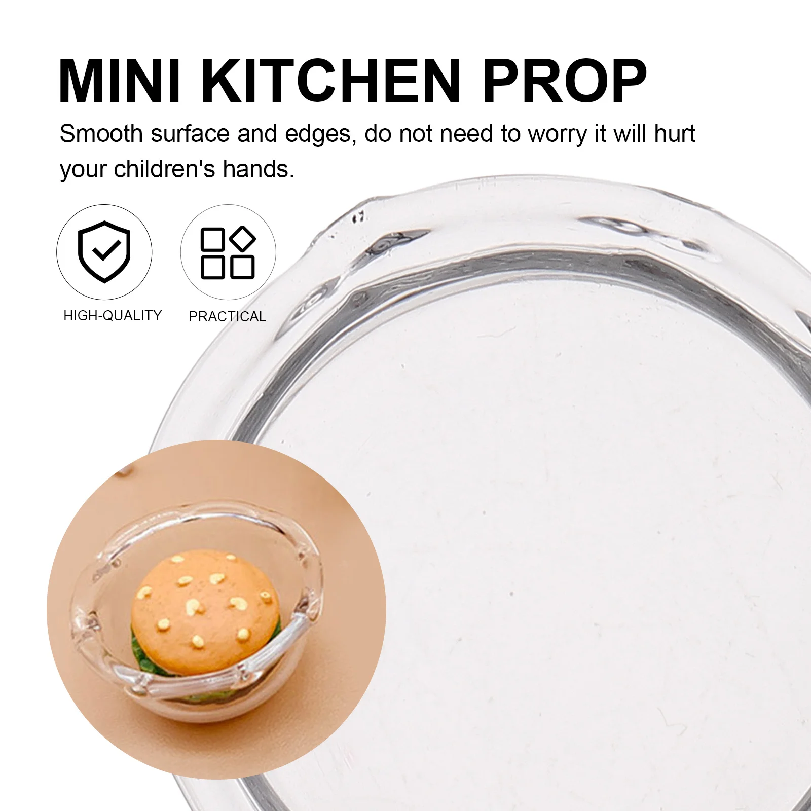 10 Stück kleine Mini-Saucenschalen aus Glas, transparente Servierplatten für Küchendekoration und Spielen, Mini-Küchen-Saucenschüssel