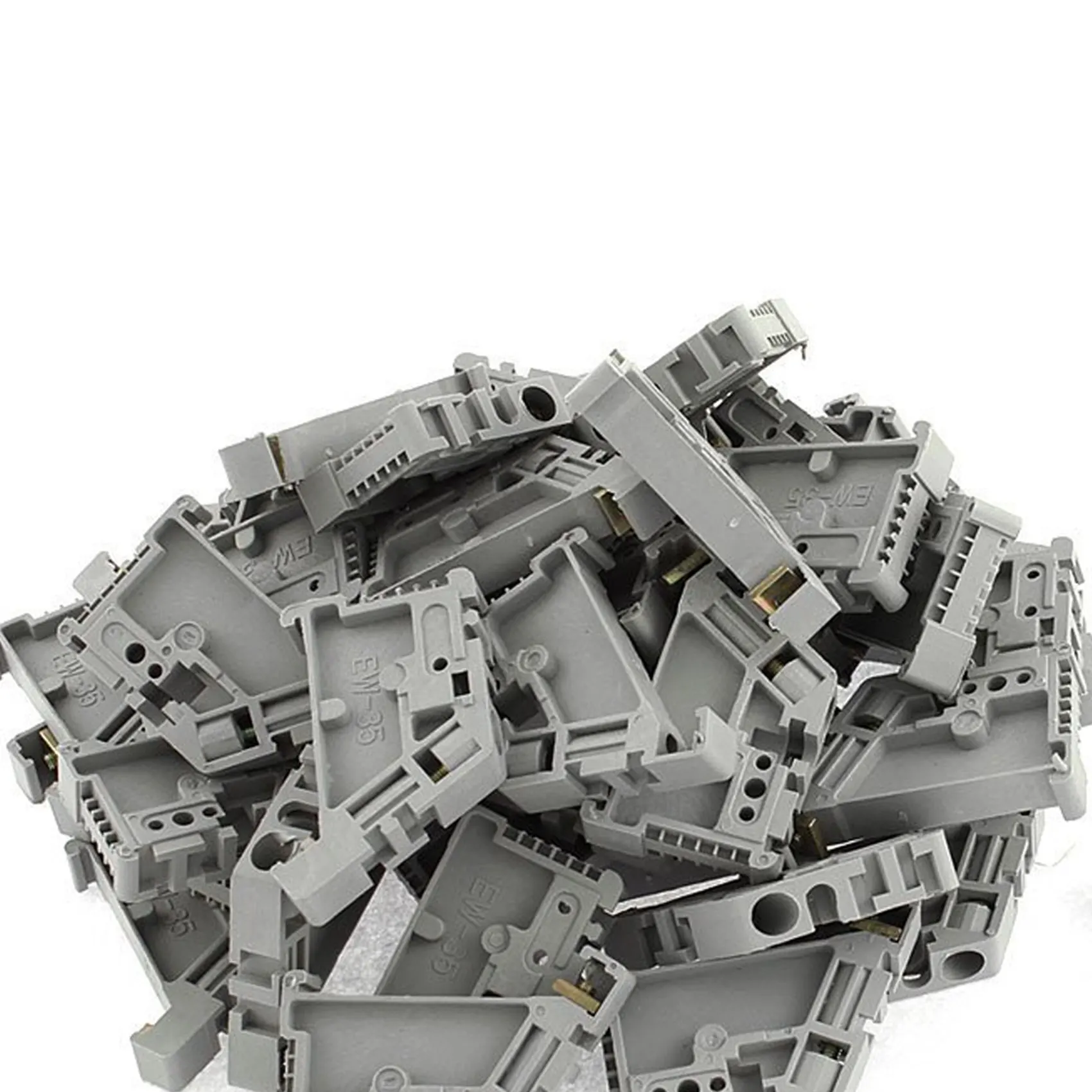 

ABAH-500Pcs 35 мм монтажные зажимы для клеммной колодки на DIN-рейку