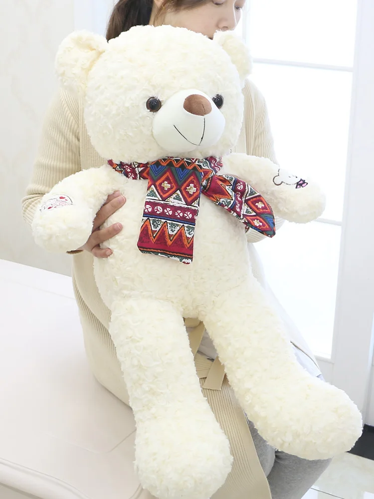 

Большая мягкая игрушка-медведь, плюшевый мишка, подарок на день рождения для девушки, подходит для всех возрастов, наполнитель из ПП-хлопка...