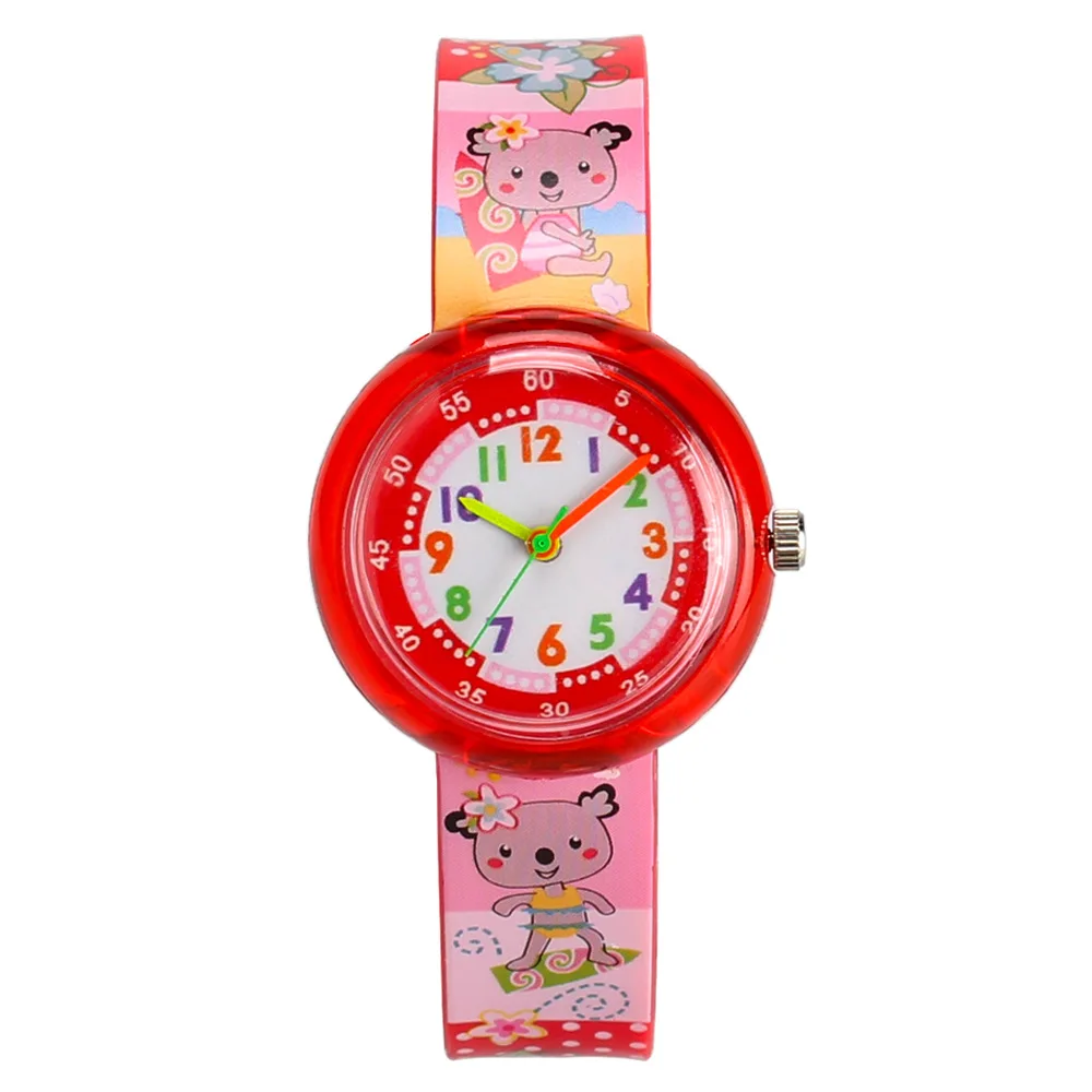 Relojes de cuarzo de dibujos animados para niños y niñas, relojes de animales lindos, moda informal, abeja, flor, reloj para estudiantes