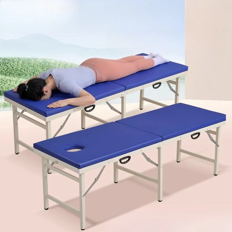 

Professional Massage Bed Towels Salon Furniture Foldable Installation-free Space-saving Leather Fabric Massageliege Salon Bed