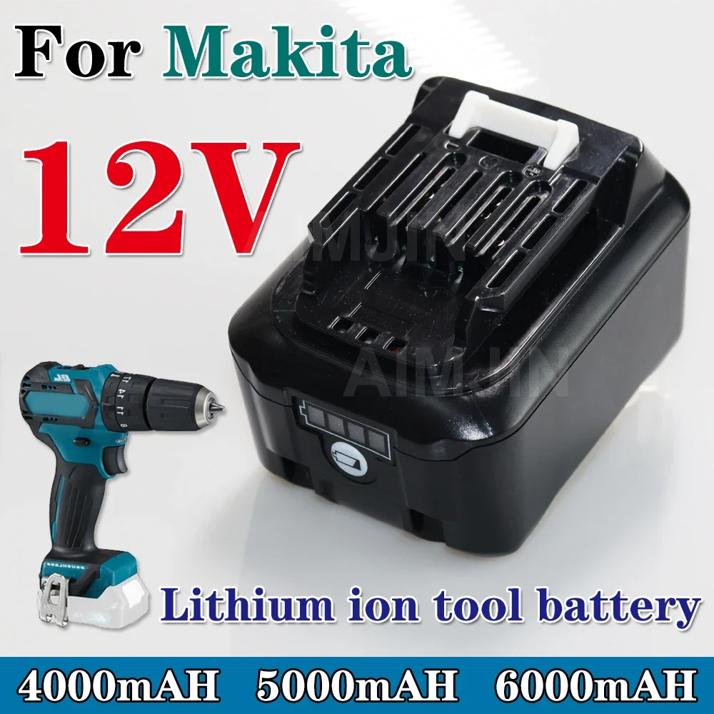 

12V 6000mAh Lithium Battery Rechargeable Batteries for Makita BL1040 BL1040B BL1041B BL1015 BL1016 BL1021 MT01Z PH04Z