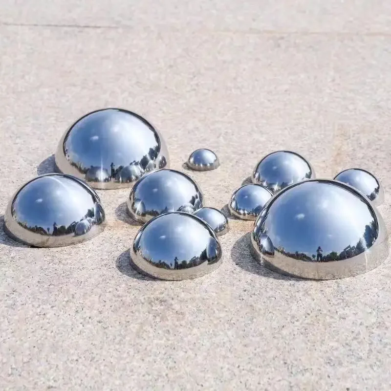 1.0mm Thick Diameter 19mm-300mm Duty 304 Stainless Steel Hemisphere Ball Mirror Polished Hollow Hemisphere Modern Art Wall Decor