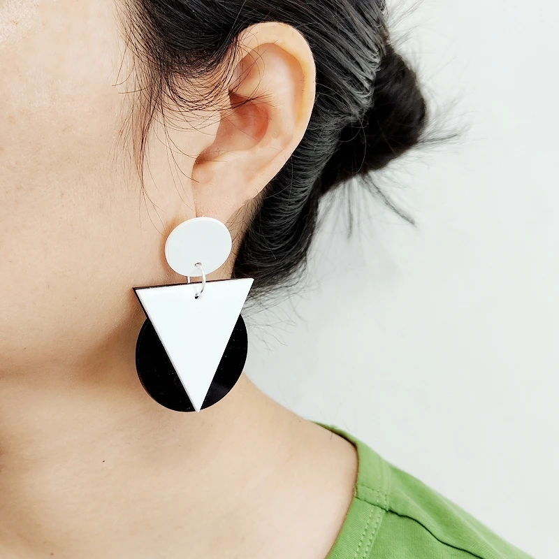 KUGUYS Sample Trendy Triangle Drop Earrings for Women Geometric Jewelry Accessories