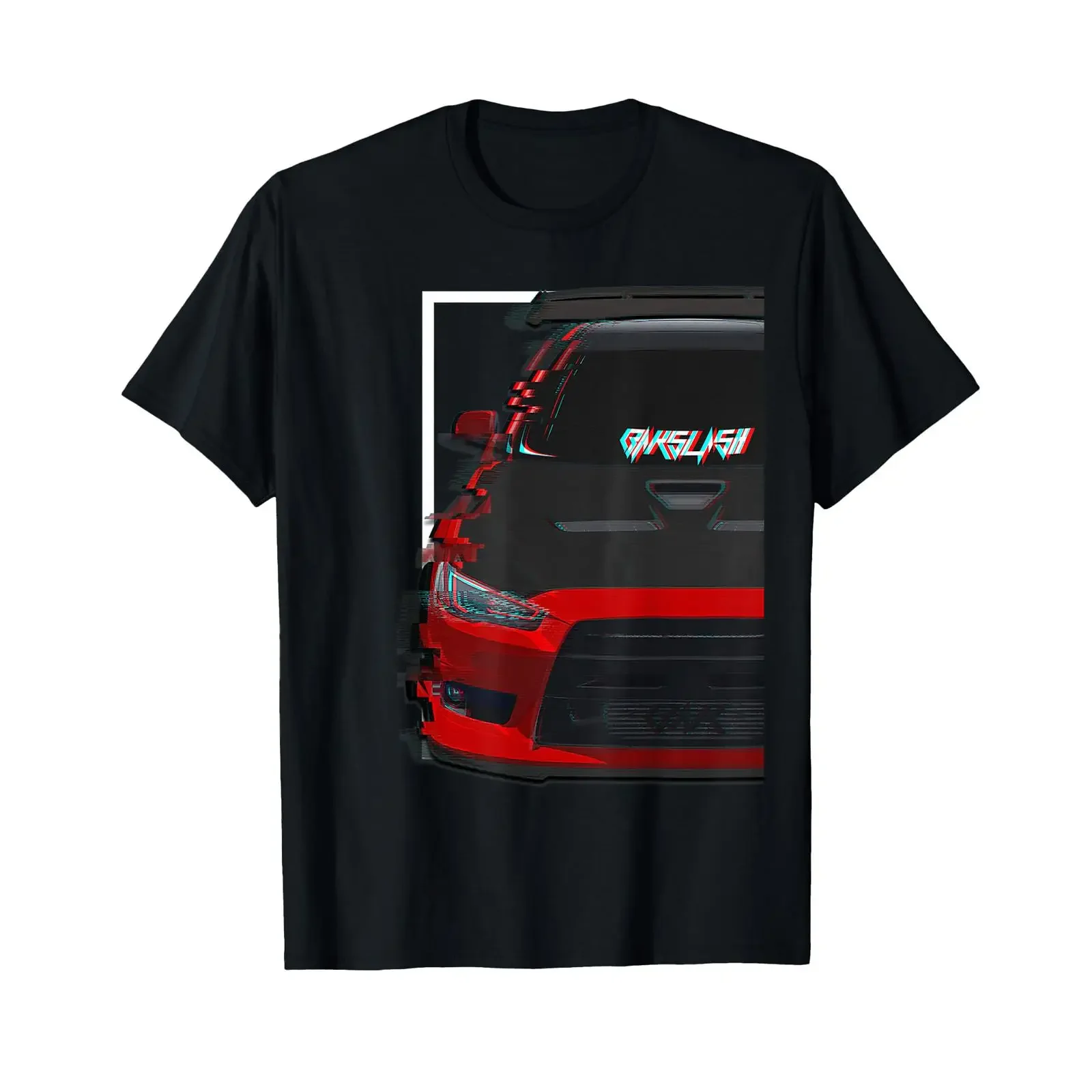 EVO X JDM Tuner Glitter Red T Shirt vintage Washed Top For Everyday Wear streetwear fashion Slightly homme Stylish graphic Soft