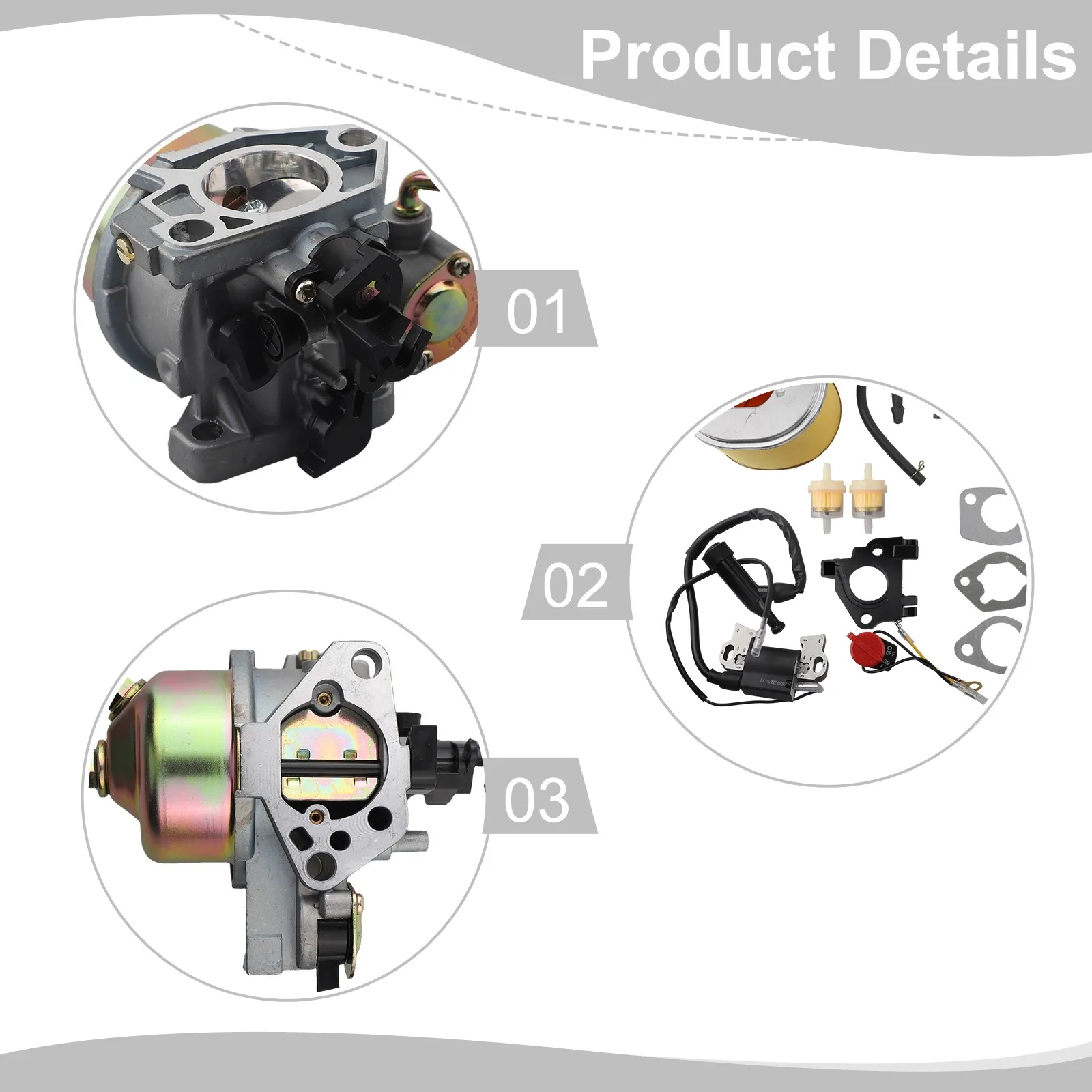 For Honda Engine Carburettor Replacement Set Includes Essential Components Compatible with For GX340U1 For GX390 Models