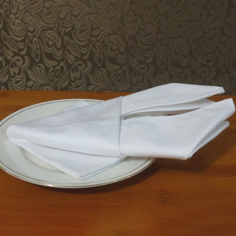 50x50cm Hotel Cotton Thick Napkin Cloth Pure Cotton Mouth Cloth Pure White Cup Cloth Does Not Shed Hair Can Be Folded