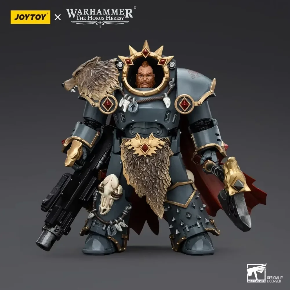 JOYTOY 1/18 Action Figures Warhammer The Horus Heresy Space Wolves Legion Praetor with Power Axe and Combat Shield  Anime Model