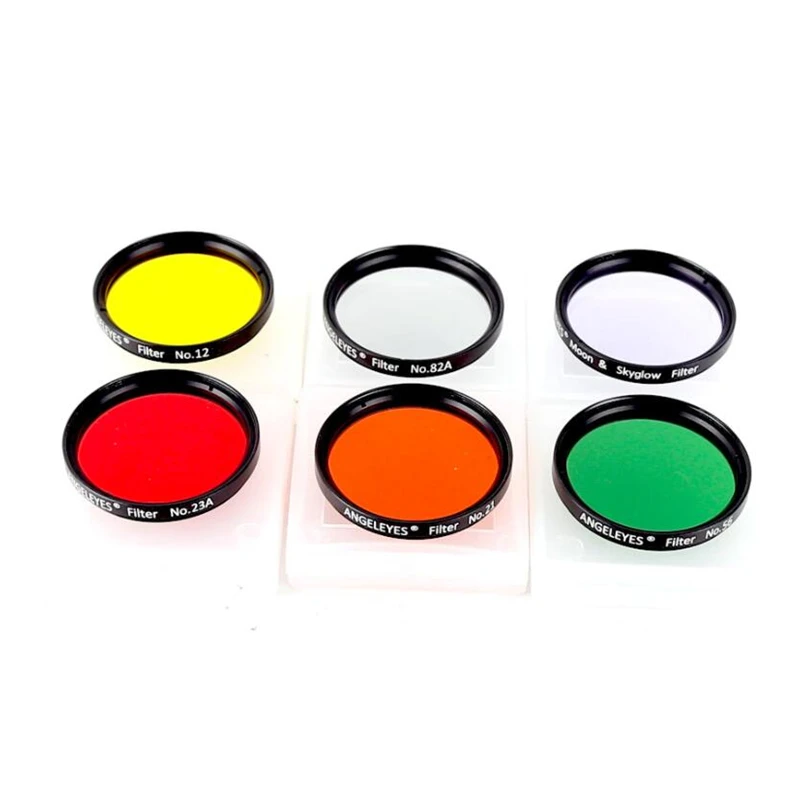 Angeleyes 2 Inches Nebula Filter 6 Colors Red Orange Yellow Green Blue Purple Astronomical Telescope Accessory