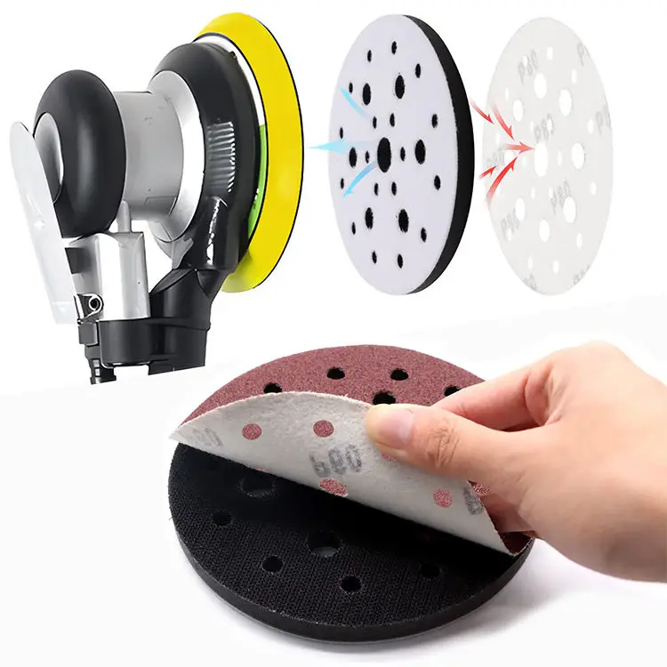 6Inch 150mm Foam Interface Pad Hook and Loop Foam Protection Cushion 25Holes for Sanding Discs Polishing and Buffing