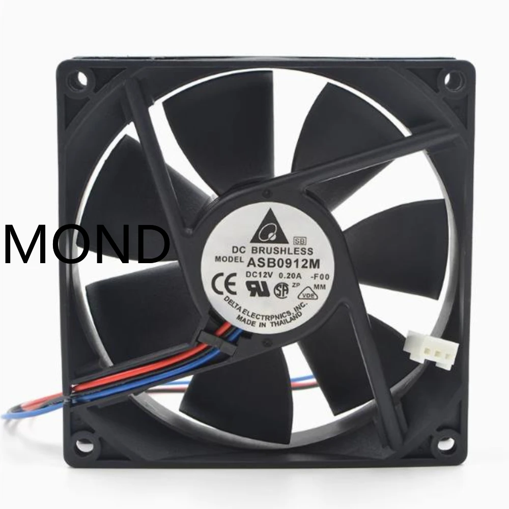 ASB0912M Delta 9CM 9025 12V 0.20A Oil Containing Ultra Quiet Chassis Power Fan