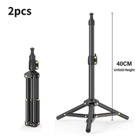 2PCS Tripod Portable Photography Phone Holder 40cm Adjustable tripode Adapter with Phone Clip Selfie Stick For Samsung iphone