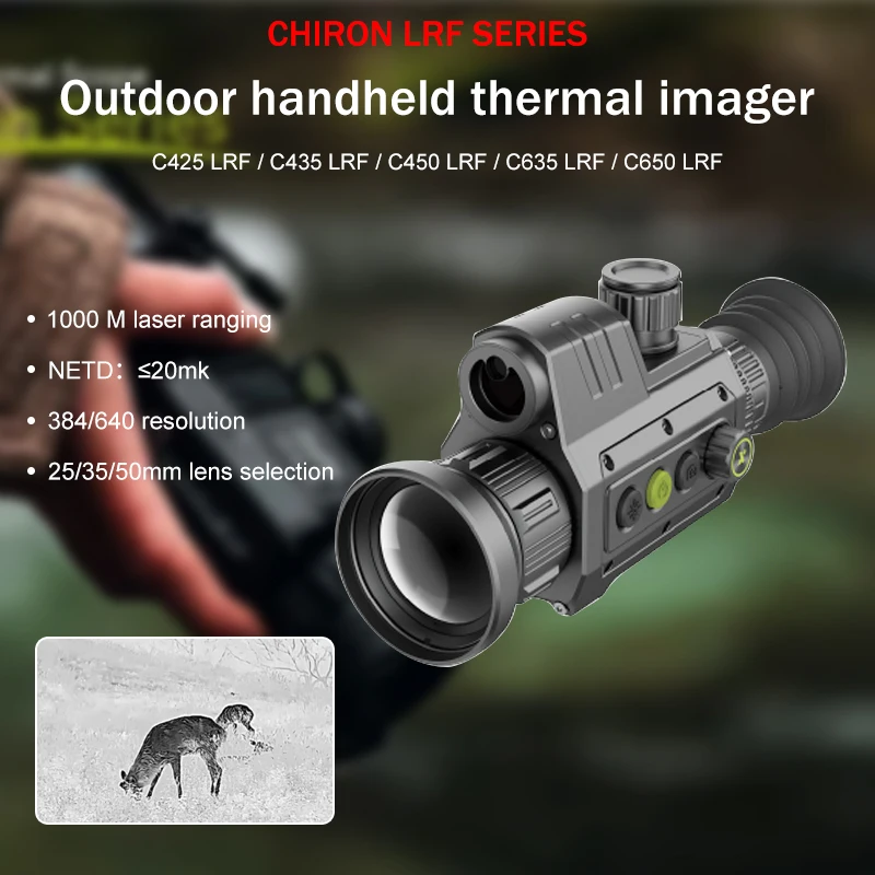 

PIxFra Chiron LRF series 384/640 handheld thermal imager 1000 meter range for outdoor hunting thermal sight
