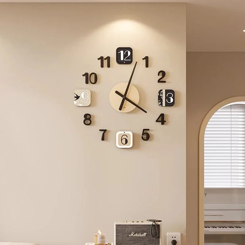 Minimalist Digital Wall Watch Korean Living Room Bathroom Silent Nordic Creative Clock Wall Bedrooms Duvar Saati Home Design