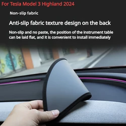 Dashboard Cover Pad para Tesla, Anti-UV Dash Mat, Sun-sombreamento, antiderrapante, protetor do pára-sol, acessórios do carro, modelo 3, Highland, 2024