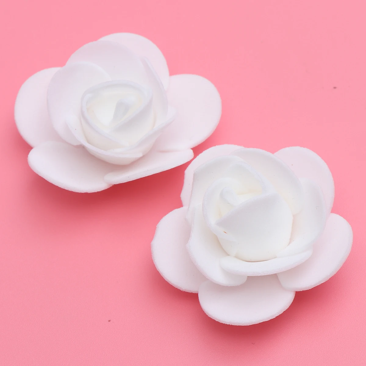 

100 Pcs Bouquets Foam Rose Head Wedding Decor Heads for White Baby Artificial Roses
