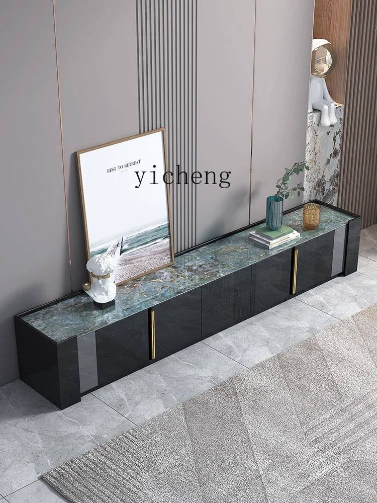 

XL light luxury rock panel TV cabinet simple modern high-end coffee table combination living room home floor cabinet