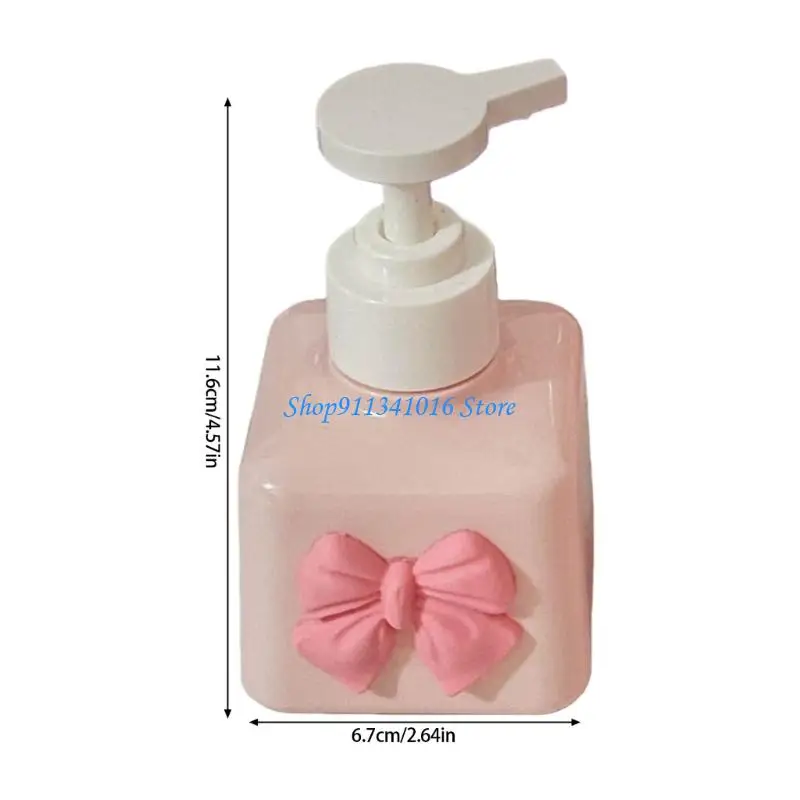 

Soap Dispenser Bottle Leakproof Bowknot Decors Liquid Container Travel Friendly