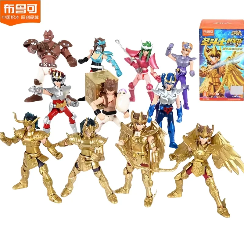 

Натуральный Blokees Gold Saint Building Block Saint Seiya, сборка игрушек Shura Aiolos, сборная фигурка, детские игрушки, подарок на день рождения