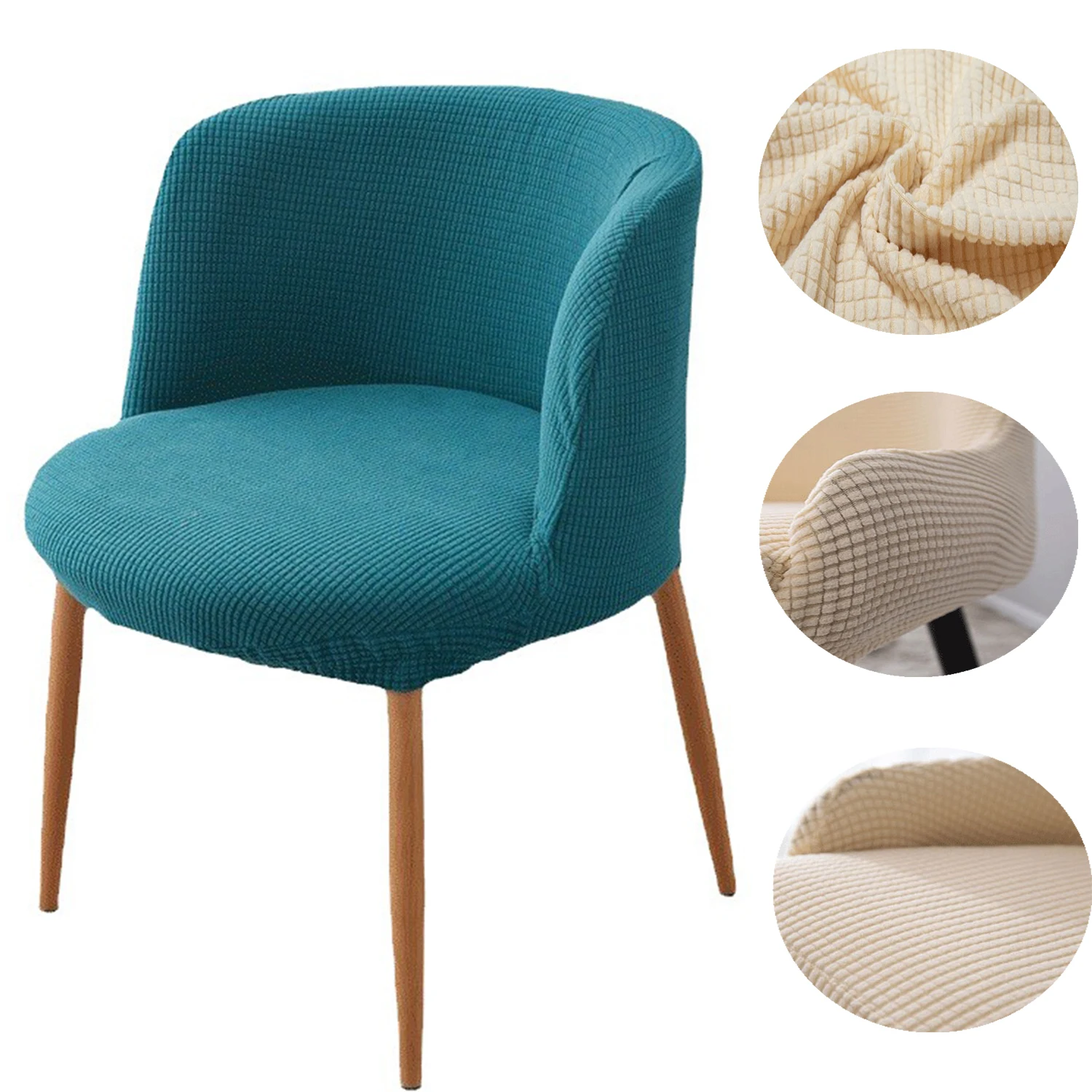 1 PC Universal Dining Table Chair Cover Full Package Elastic Thickened Arc Shape for Home Hotel Family Party Chair Dust Cover