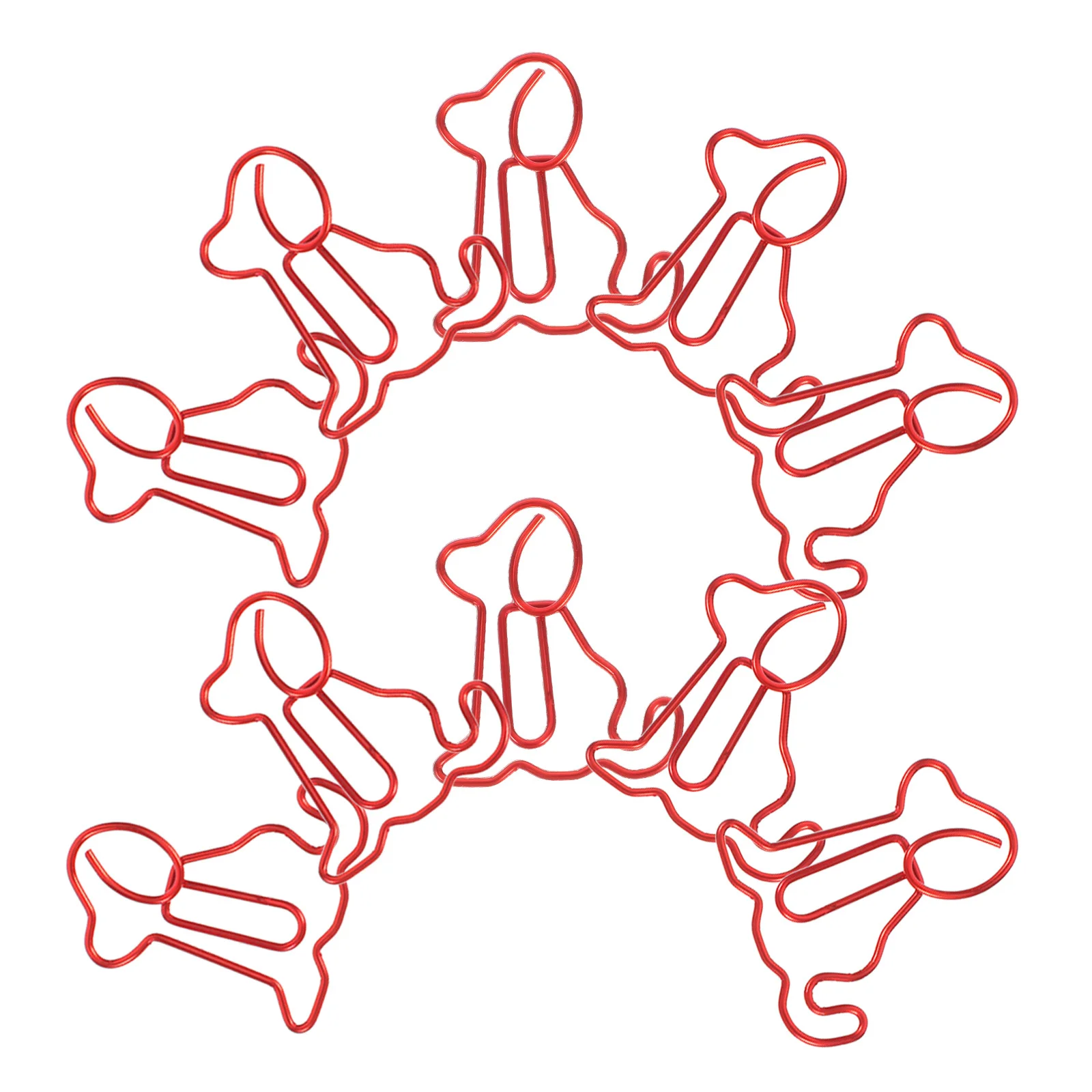 50Pcs Lovely Dog Shaped Paper Clips Fine Crafted Metal Clips Cute Desk Accessories for Study Room Organization Supplies