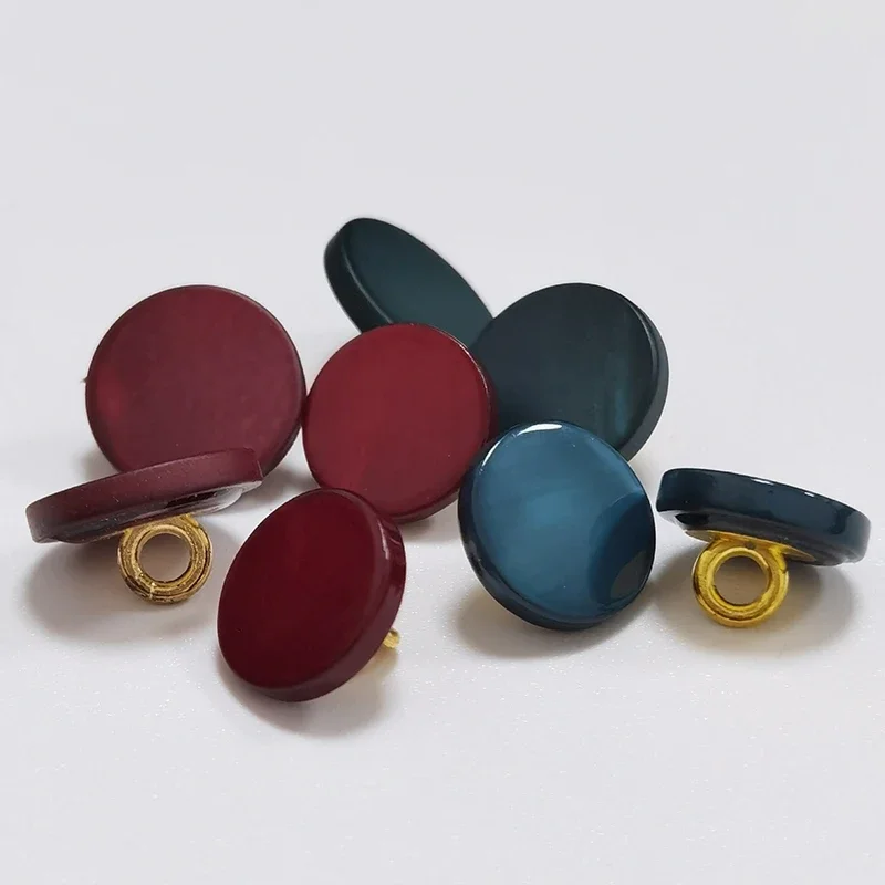 

100Pcs/Bag 11.5mm Natural Round Shell Buttons with Shank DIY Sewing for Garment Crafts Decoration Clothing Accessories