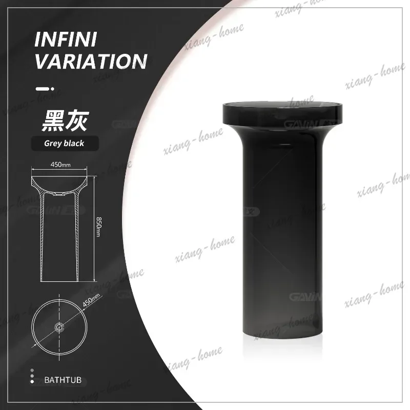 Art transparent washbasin Floor-to-ceiling column basin Bathroom washbasin