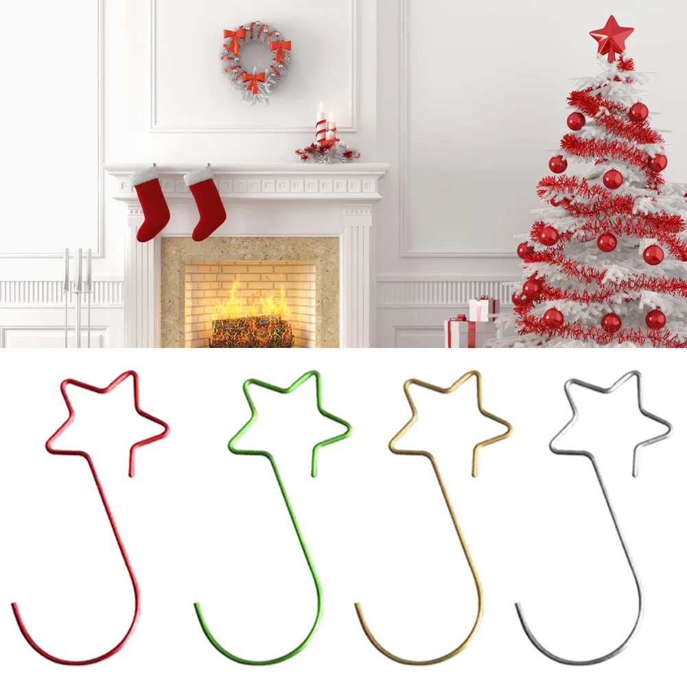 

Star Shape Christmas Ornaments Hooks Metal Xmas Hangers For Hanging Ornaments Made From Sturdy Wire