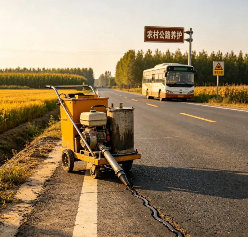 350L Ride-on Asphalt Crack Sealer Machine, Operator Seat, Adjustable Flow, for Large Area Pavement Repair