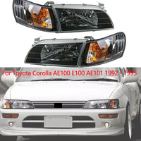 Pair Turn signal Car Front Corner Lamp Lights Lens Black Signal Lamp Headlight For Toyota Corolla AE100 E100 AE101 1992-1995