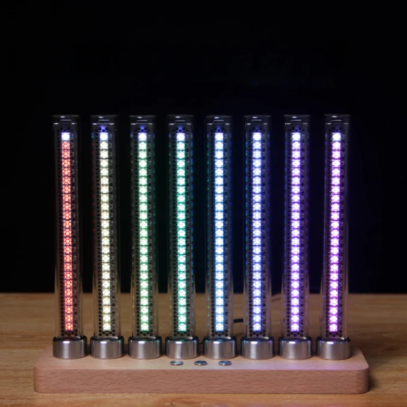 

Wooden RGB Sound Pick Up Light High Sensitivity Colorful Mood Lights Living Room Study Desktop Ambient Lamp Decorations Lamps