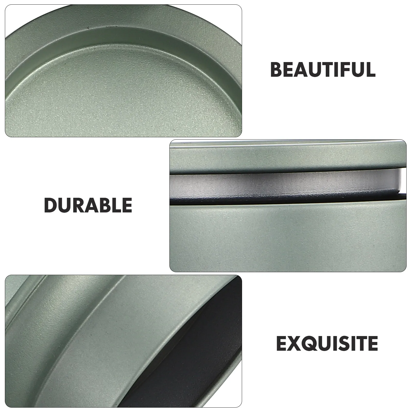 

Tinplate Tea Canister Sturdy Storage Jar Sealed Lid Dustproof Multipurpose Tea Storage Container Box with Cover