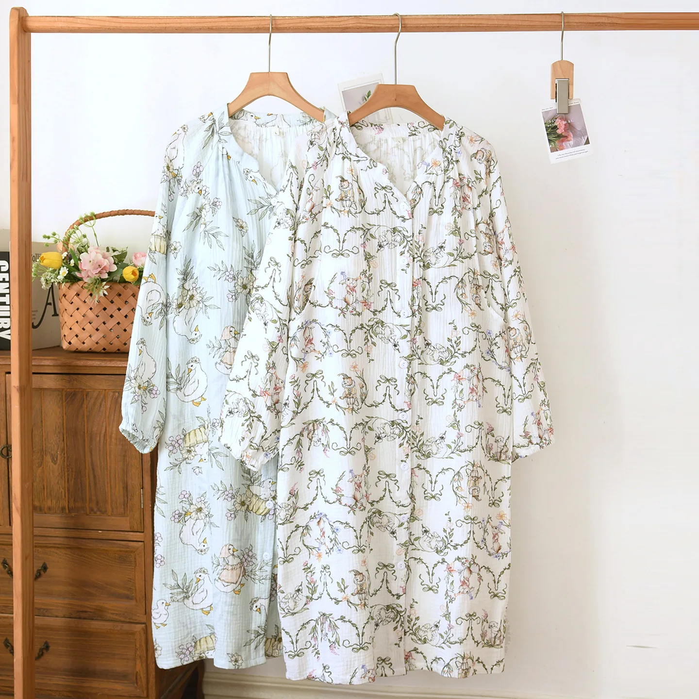 

Пижамы для беременных из 100% хлопка, новая осенняя ночная рубашка с длинными рукавами для кормления грудью для беременных женщин, пижамы для кормления