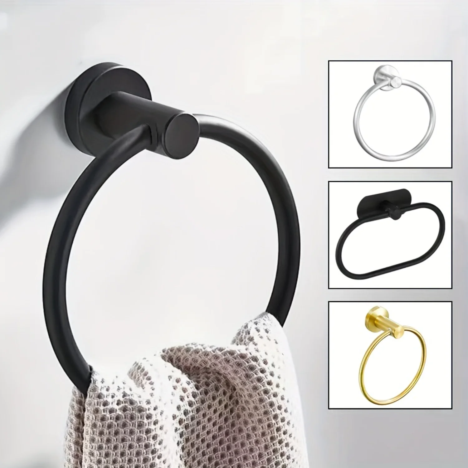 Stainless Steel Towel Ring - Rust-Resistant Wall Mount, Easy Installation - Modern Circular Holder for Bathroom/Lavatory