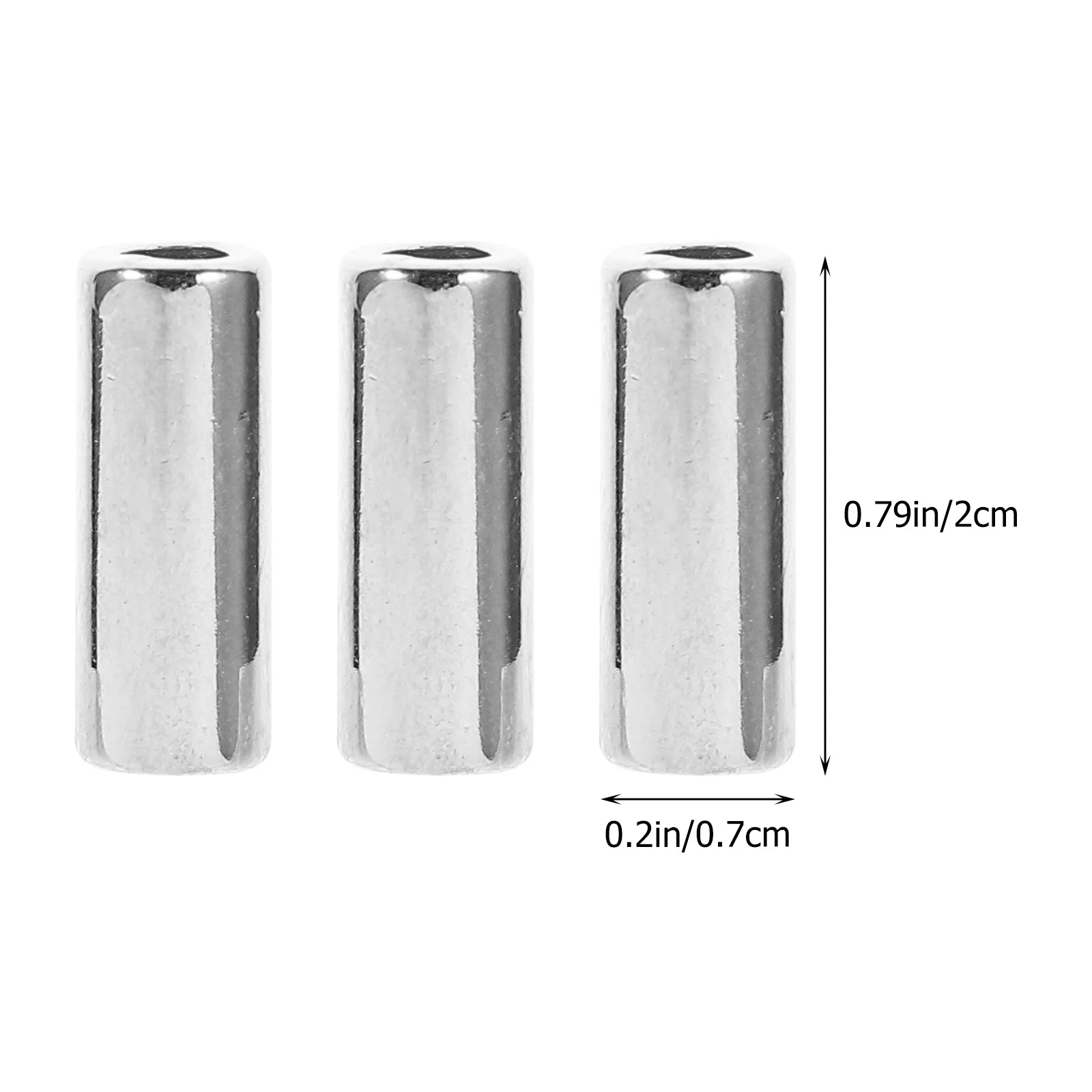 30 قطعة من حلقات معدنية لتثبيت الحبال، خرز أسطواني من السبائك لحاملات النباتات المعلقة وأكياس الحبال وأعمال الحرف اليدوية