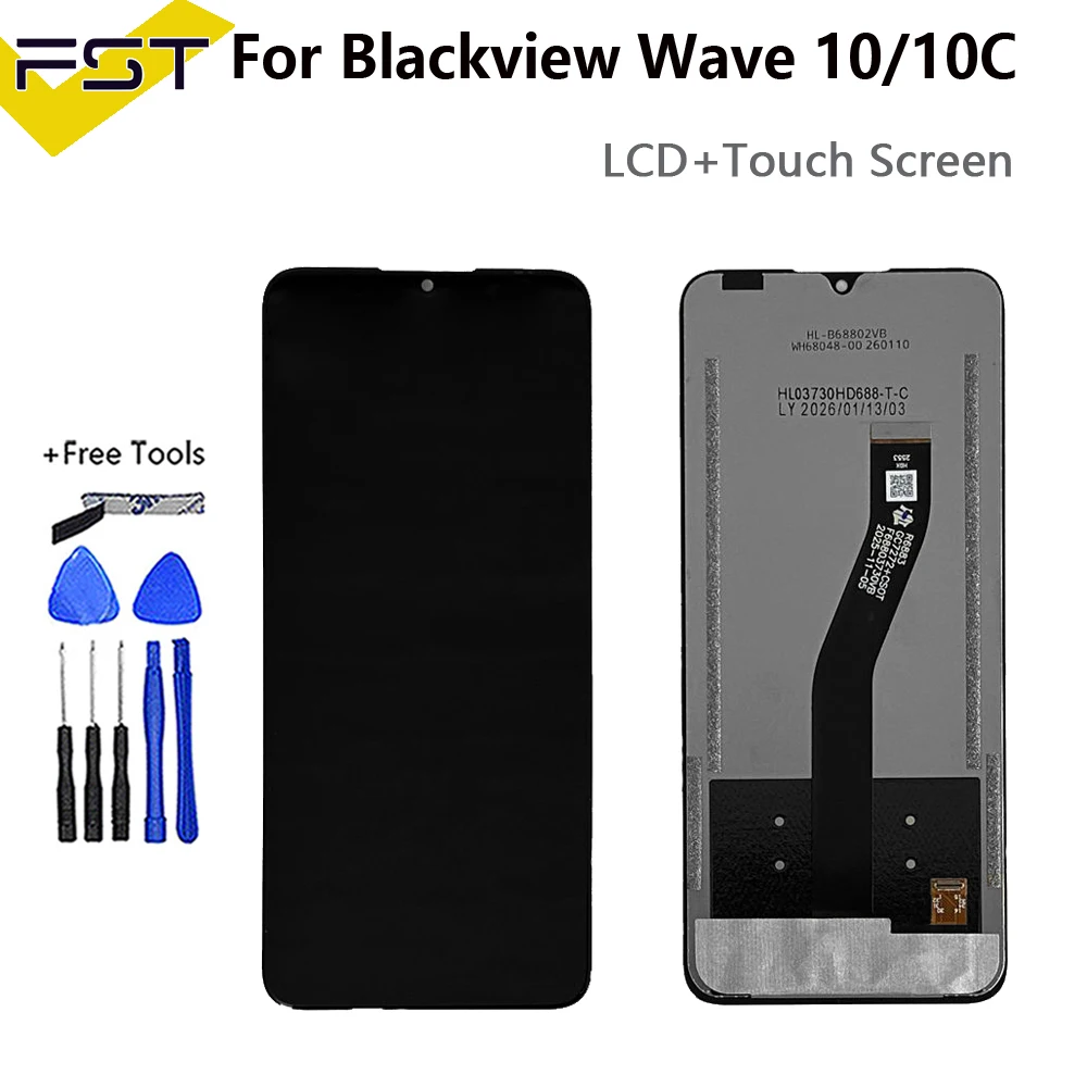 Original For Blackview Wave 10 LCD Display+Touch Screen Digitizer Assembly Wave10 Repair Part For Blackview Wave 10C Lcd Sensor