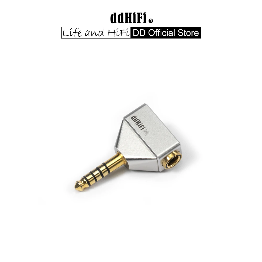 DD ddHiFi DJ44L 4.4mm Female to 4.4mm Male L-Shaped Adapter, CNC Aluminum for Audiophile Headphone Cable​