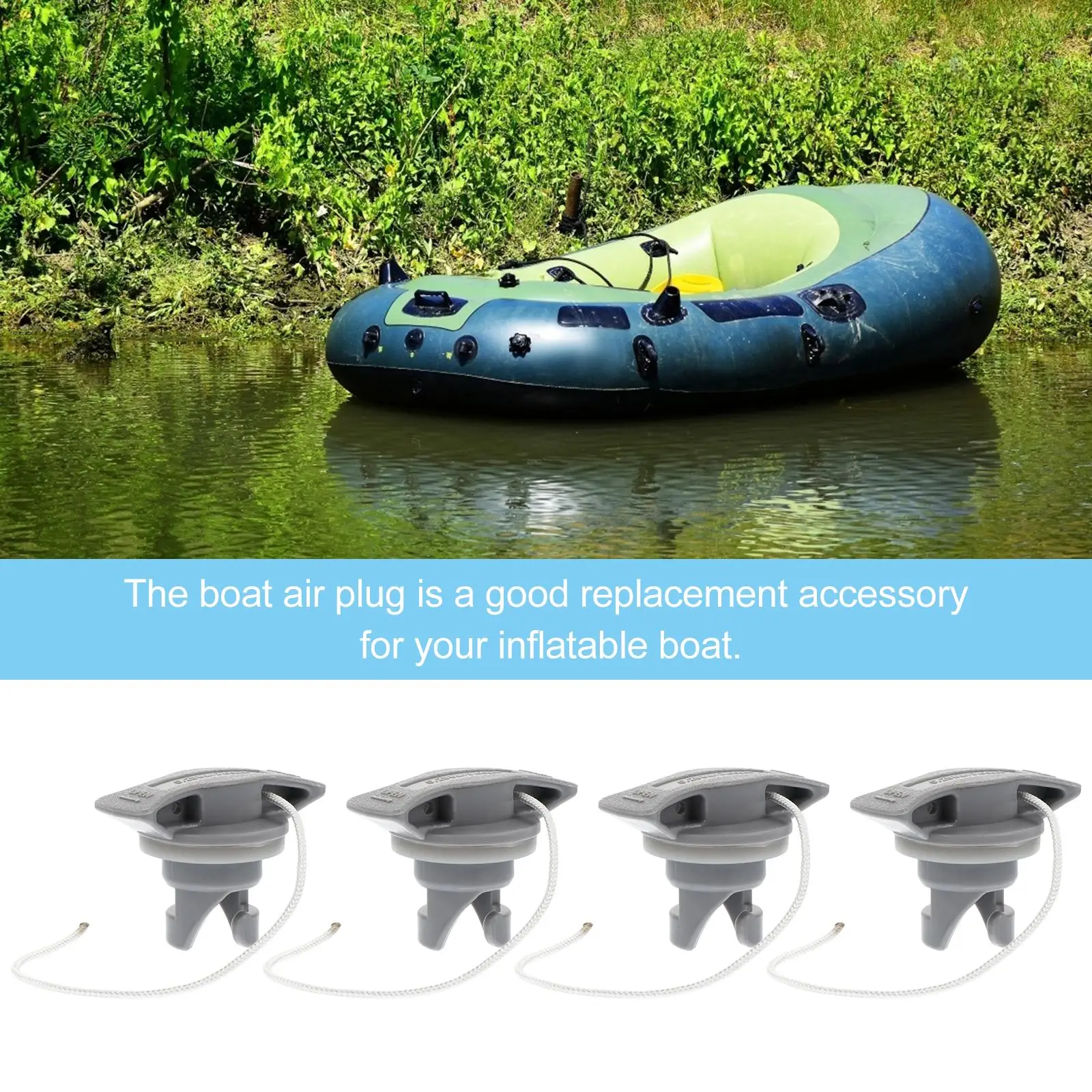 4pcs Tube Plug Air Mattress Plug Replacement Boat Air Plug Boat Air Cover Kayak Air Cover Inflatable Leak Plug