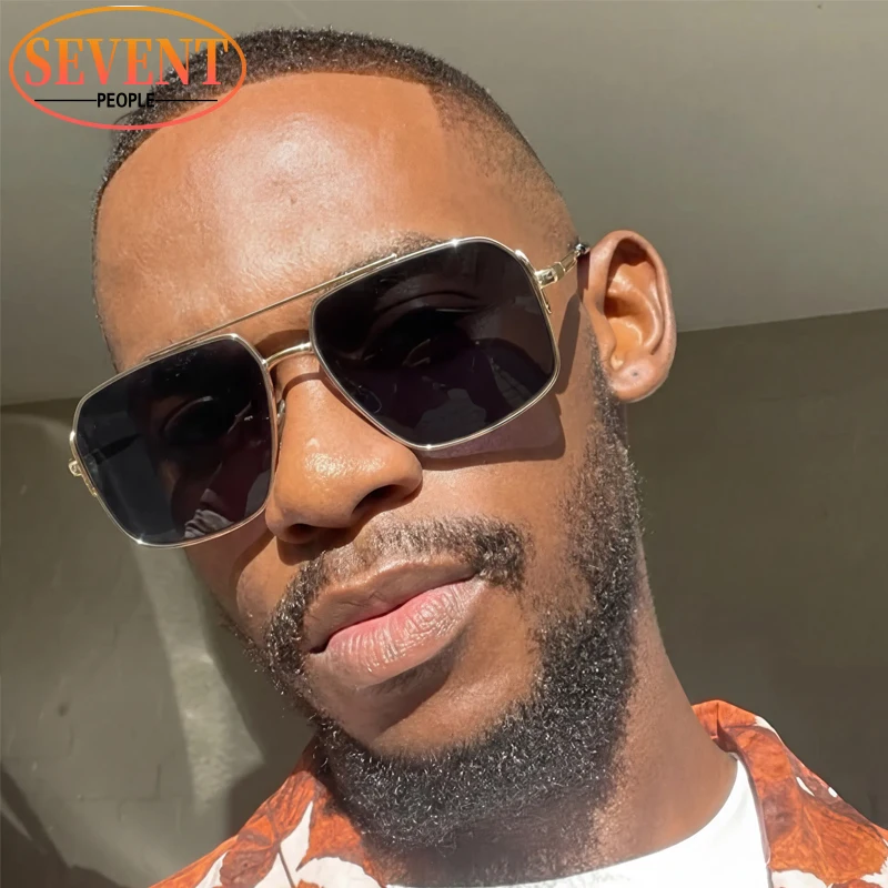 

Steampunk Oversized Square Shield Sunglasses Men 2026 Luxury Brand Vintage Metal Double Bridge Outdoor Sun Glasses Punk Shades