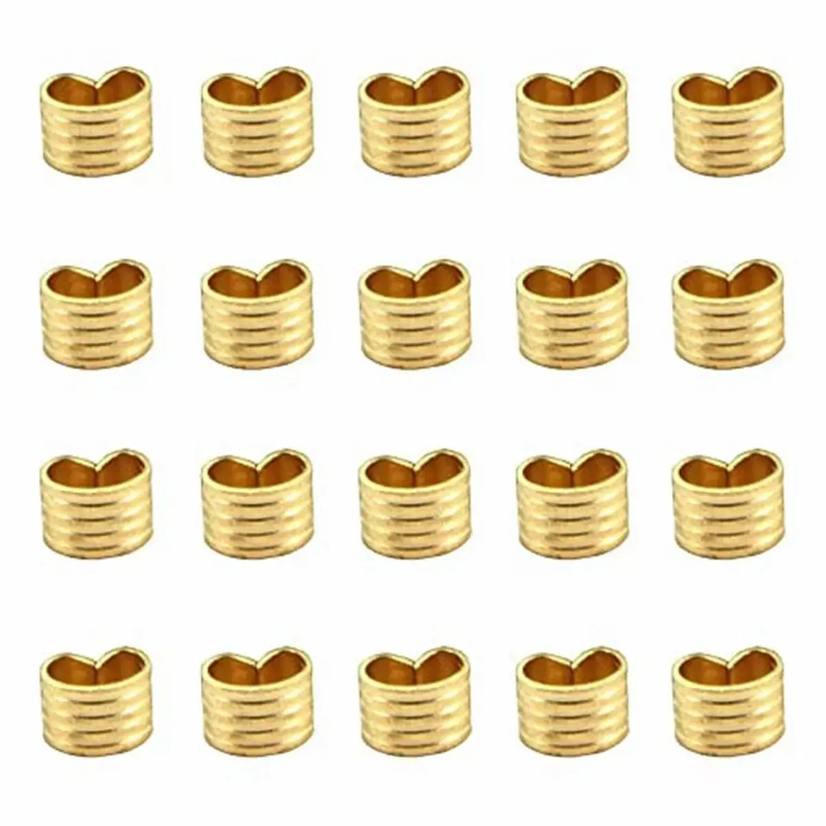 Multi-use Gear 20pcs 2GT Belt Clamp, Copper Buckle, Wire Cable Connector, 3D Printer Belt Crimps Ends Fits for 6mm 3D Printer Be