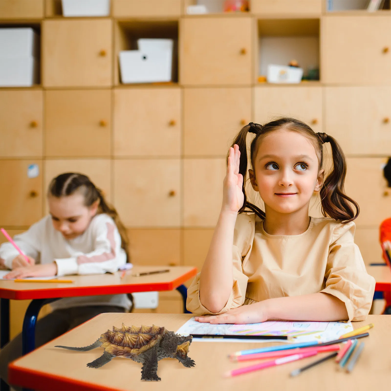 

1Pcs Snapping Turtle Plastic Animal Decor Garden Yard Home Landscape Miniature Adornment Snapping Turtle Model